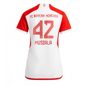 Maillot de foot Bayern Munich Jamal Musiala #42 Domicile Femmes 2023-24 Manches Courte